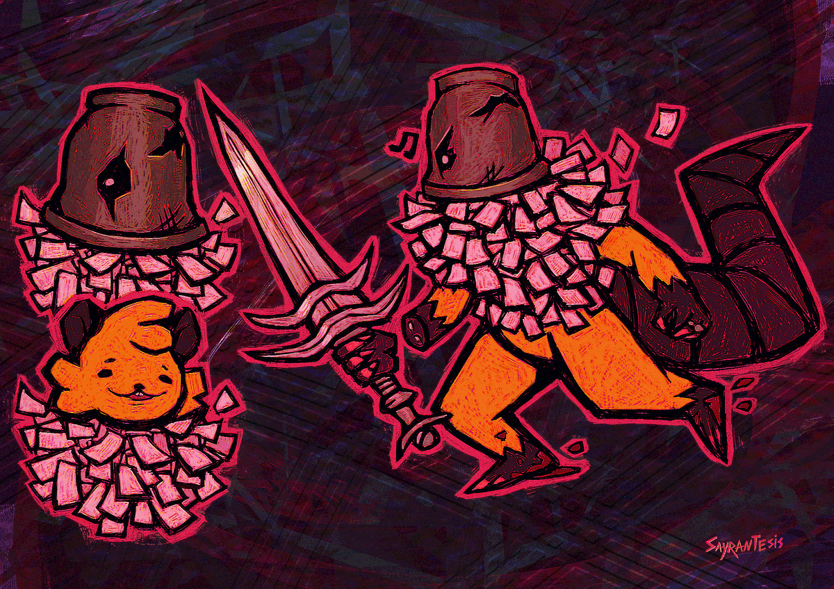 Sayrantesis's tweet image. I'm done Lunacid! So here is my Mish with her favorite sword! &amp;gt;:3 That was fun. And scary!