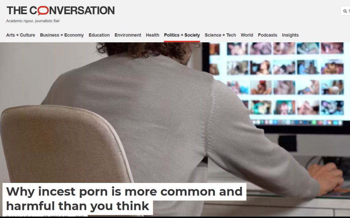 Prof Clare McGlynn KC (Hon) (@mcglynnclare) on Twitter photo Incest porn? It's more common and harmful than you think.
My comment on the need to regulate this content and remove it online - as recommended in the Porn Review published today <a href="/ConversationUK/">The Conversation</a>
theconversation.com/why-incest-por… Incest porn? It's more common and harmful than you think.
My comment on the need to regulate this content and remove it online - as recommended in the Porn Review published today <a href="/ConversationUK/">The Conversation</a>
theconversation.com/why-incest-por…