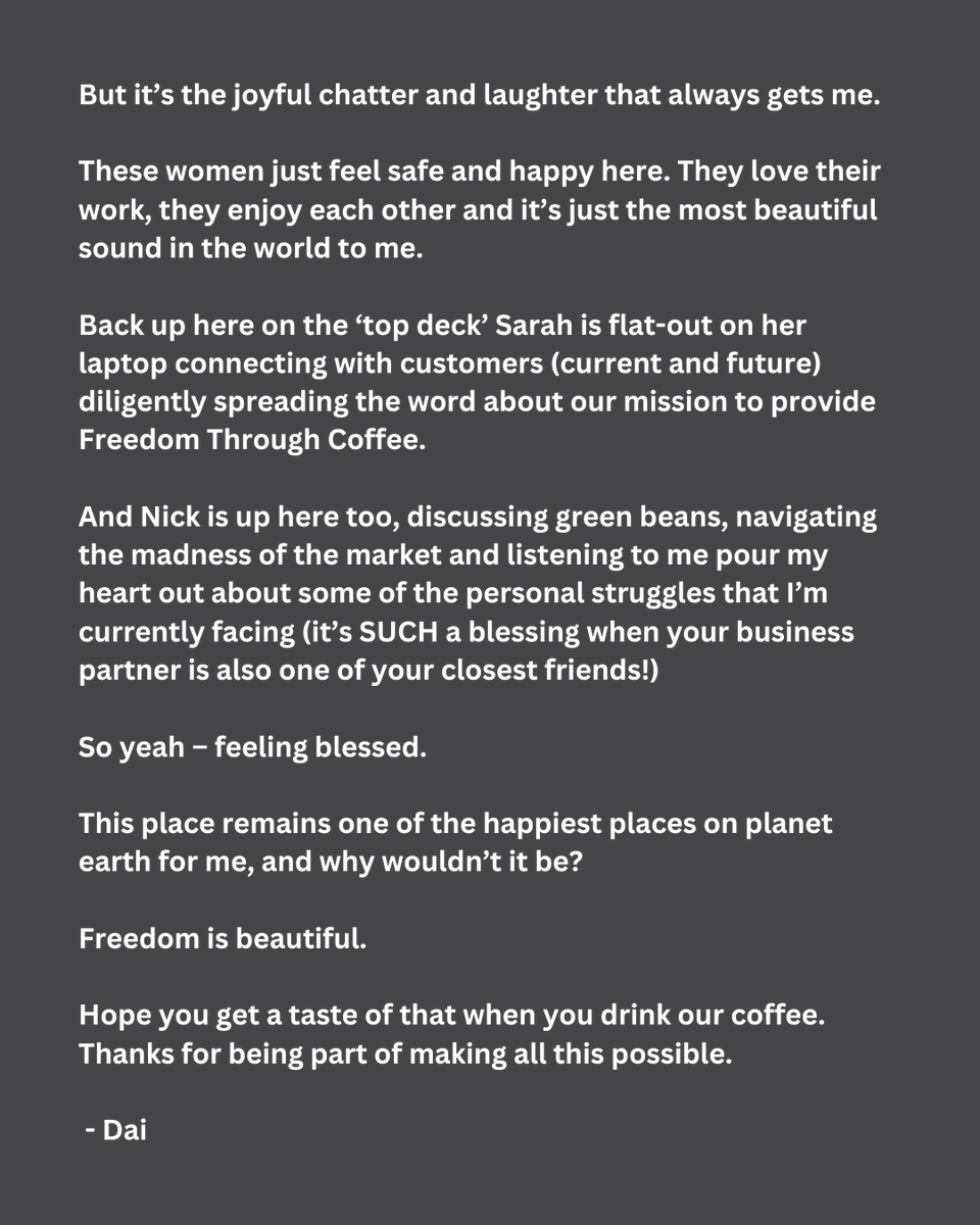 Some roastery reflections from Dai ☕️✨