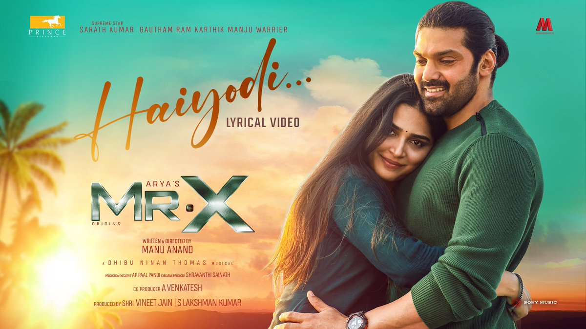 Gautham Ram Karthik (@gautham_karthik) on Twitter photo A new symbol of love ❤️ #Haiyodi from #MrX out now.
▶️ youtu.be/2tv9P9a9Hwg
A <a href="/dhibuofficial/">DHIBU NINAN THOMAS</a> musical.
Sung by <a href="/KapilKapilan_/">KAPIL KAPILAN</a>
Lyrics by <a href="/KrithikaNelson/">Krithika Nelson</a>
Produced by <a href="/lakku76/">S Lakshman kumar</a> #Maverik
Co-produced by <a href="/venkatavmedia/">Venkatesh</a>
<a href="/Prince_Pictures/">Prince Pictures</a> <a href="/arya_offl/">Arya</a> <a href="/realsarathkumar/">R Sarath Kumar</a> A new symbol of love ❤️ #Haiyodi from #MrX out now.
▶️ youtu.be/2tv9P9a9Hwg
A <a href="/dhibuofficial/">DHIBU NINAN THOMAS</a> musical.
Sung by <a href="/KapilKapilan_/">KAPIL KAPILAN</a>
Lyrics by <a href="/KrithikaNelson/">Krithika Nelson</a>
Produced by <a href="/lakku76/">S Lakshman kumar</a> #Maverik
Co-produced by <a href="/venkatavmedia/">Venkatesh</a>
<a href="/Prince_Pictures/">Prince Pictures</a> <a href="/arya_offl/">Arya</a> <a href="/realsarathkumar/">R Sarath Kumar</a>