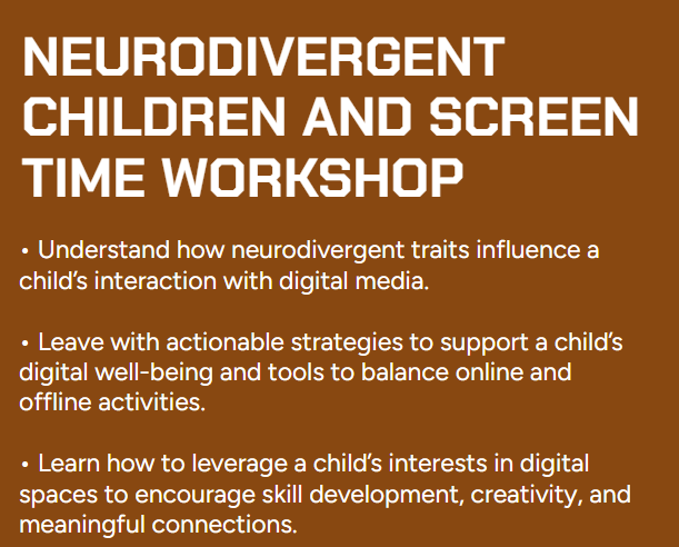 From our Family Support Center. Parents, are you looking for strategies for positive digital use. Here's a free workshop. Register online, us06web.zoom.us/meeting/regist…