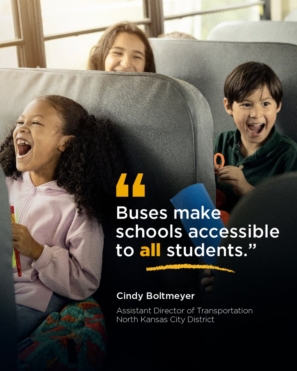 School buses help open the doors to education for all. 

Thanks to Cindy from  <a href="/NKCSchools/">NKC Schools</a> for her POV on why they matter. Share this and help us remind people that every student deserves a ride! 

#ICBus #SchoolBus #SchoolTransportation #SchoolBusSafety