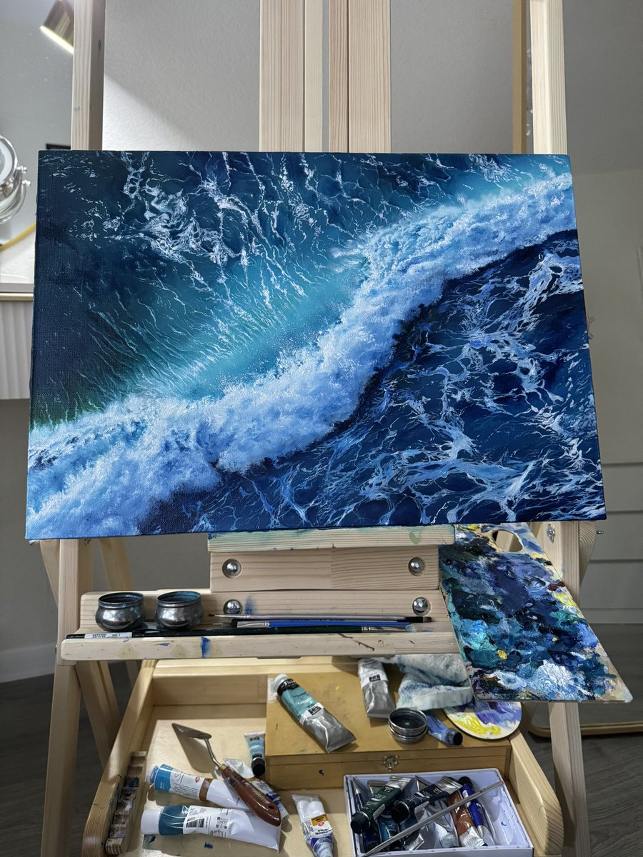 я наконец-то её закончила! 

дорогие папищики и непапищики, буду очень рада поддержке от вас в виде репостов и лайков, пусть картина найдет свой дом 🩵