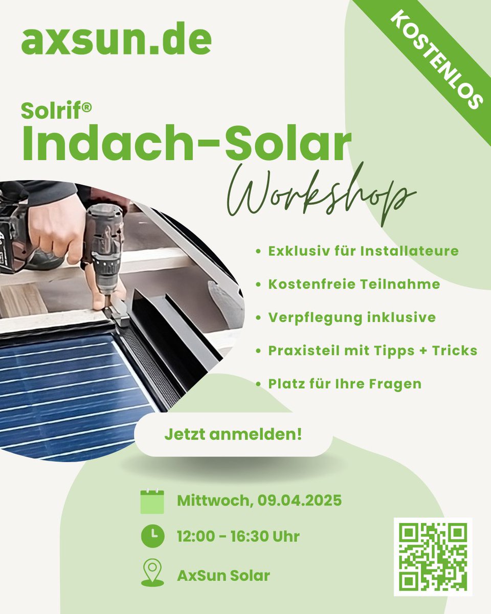 AxSunSolar's tweet image. 𝗔𝗻𝗺𝗲𝗹𝗱𝘂𝗻𝗴 𝘂𝗻𝘁𝗲𝗿 𝘃𝗲𝗿𝘁𝗿𝗶𝗲𝗯@𝗮𝘅𝘀𝘂𝗻.𝗱𝗲 𝗼𝗱𝗲𝗿 𝟬𝟳𝟯𝟵𝟮 / 𝟵𝟲 𝟵𝟲 𝟴𝟱𝟬

#Solartechnik #IndachSolar #Photovoltaik #Handwerk #Installateur #SolarMontage #AxSunSolar