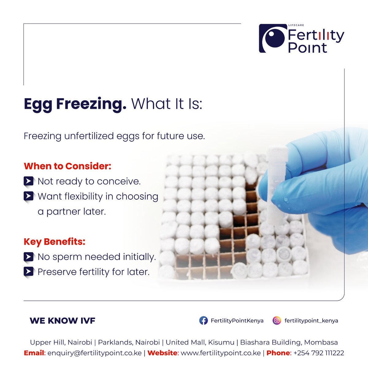KenyaFertility's tweet image. Egg freezing keeps your options open. Embryo freezing secures a future step. Both help you take control of your reproductive journey!
Talk to our specialist to find the best fit for you
To book a consultation call +254792111222
  #IVF #eggfreezing #embryofreezing  #fypシviral