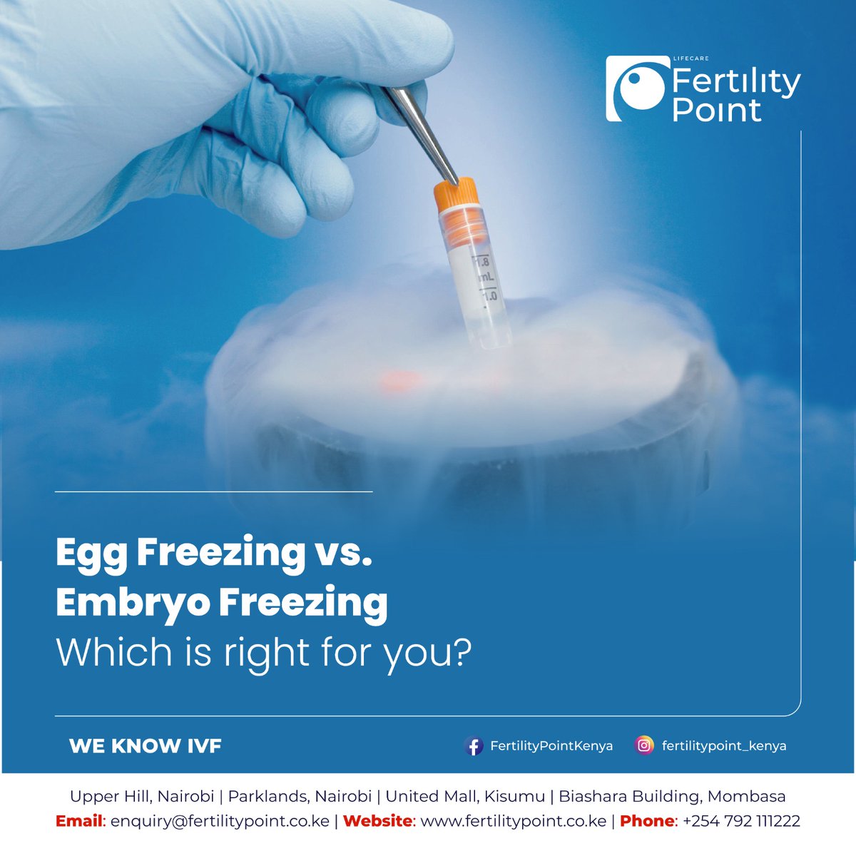 KenyaFertility's tweet image. Egg freezing keeps your options open. Embryo freezing secures a future step. Both help you take control of your reproductive journey!
Talk to our specialist to find the best fit for you
To book a consultation call +254792111222
  #IVF #eggfreezing #embryofreezing  #fypシviral