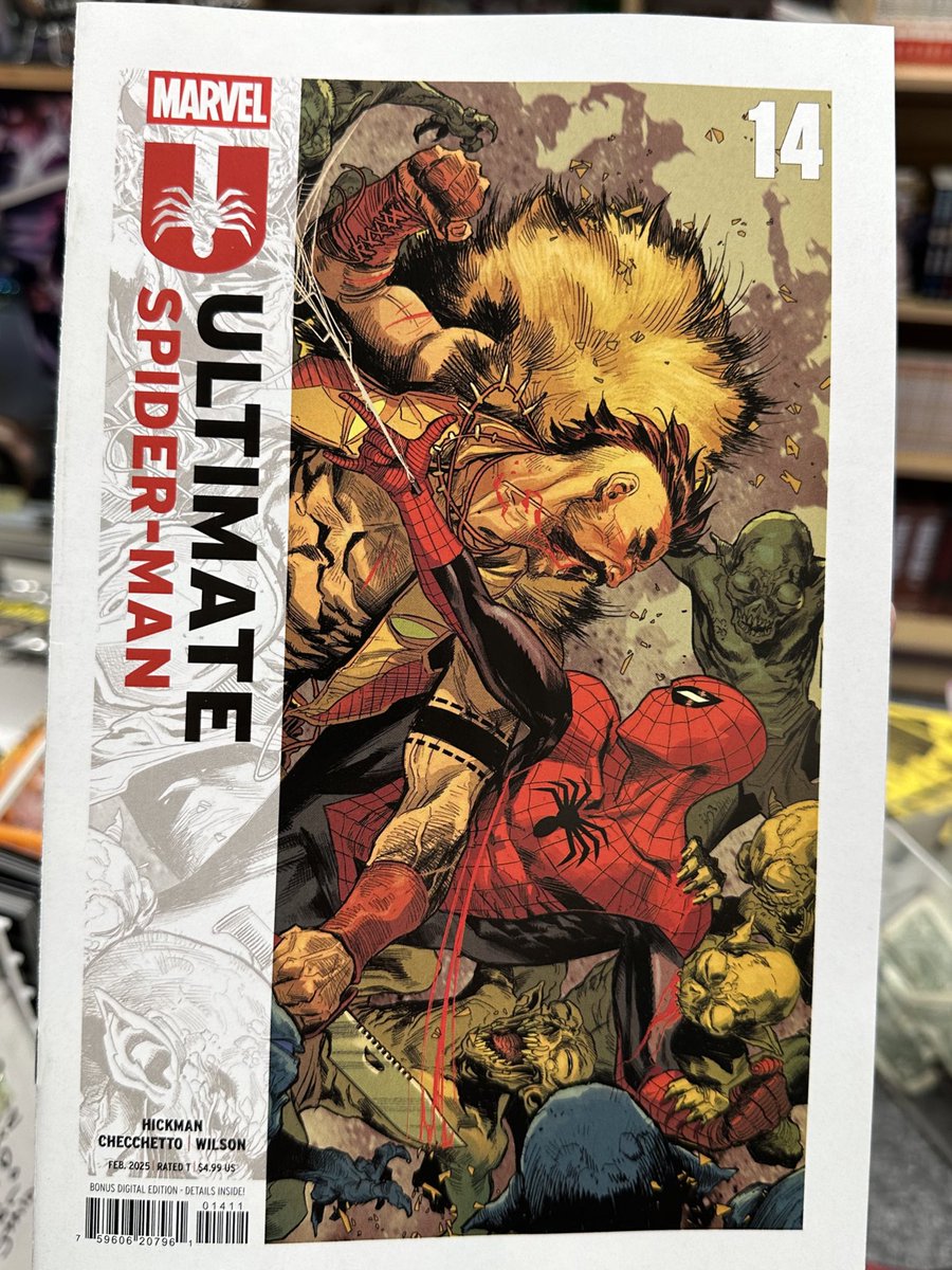 You know a comic is GREAT when you’re texting with 3 different people about it at 10pm on release day. ULTIMATE SPIDEY!!!