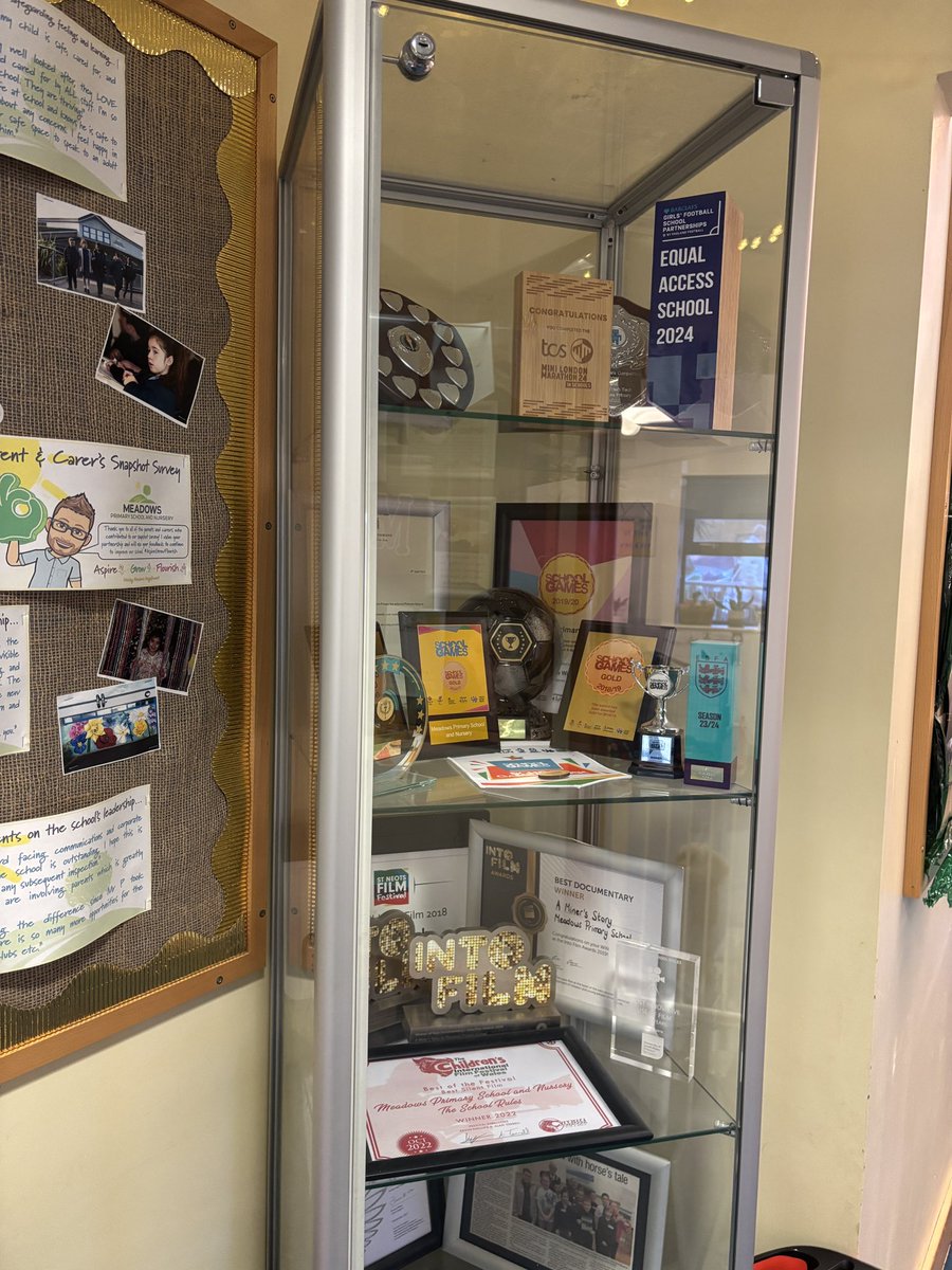 Our commitment to equal access to football has been celebrated today with a fabulous trophy! 

🏆 It looks rather nice in our trophy cabinet!

Whether boy or girl, we love ensuring sporting success at Meadows! 

#SportingSuccess⚽️