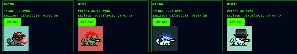 Floor at 36 hype and <a href="/drip__trade/">Drip.Trade</a> goes live in less than an hour. 

Imagine continuing to fade the <a href="/tinyhypercats/">tinyhypercats</a> when they have only shown strength while the rest of the market dumps. 

WE LOVE THE THCs