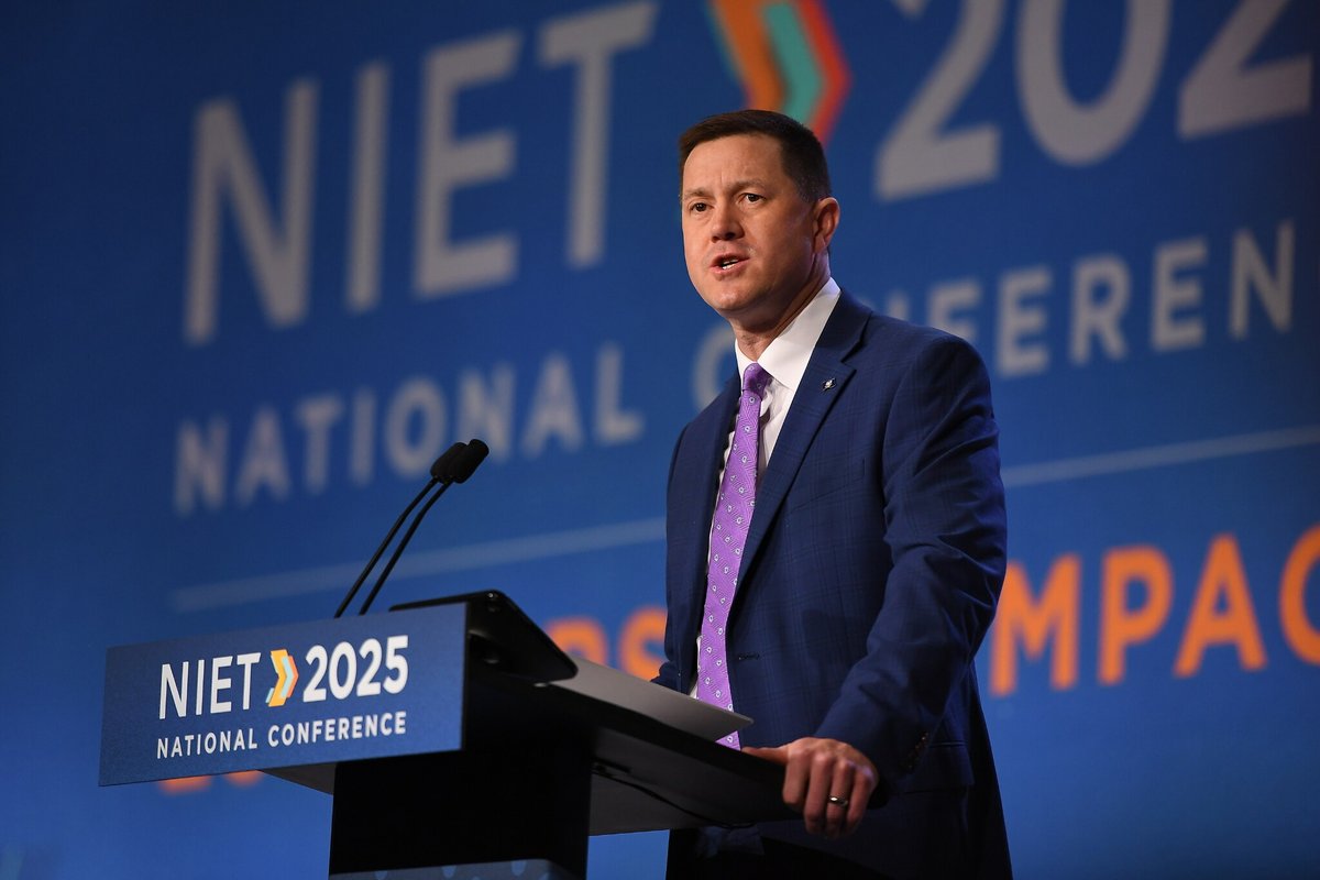 "Good teachers want to be great teachers. That's paramount to NIET's mission." <a href="/cadebrumley/">Cade Brumley</a> #NIET2025