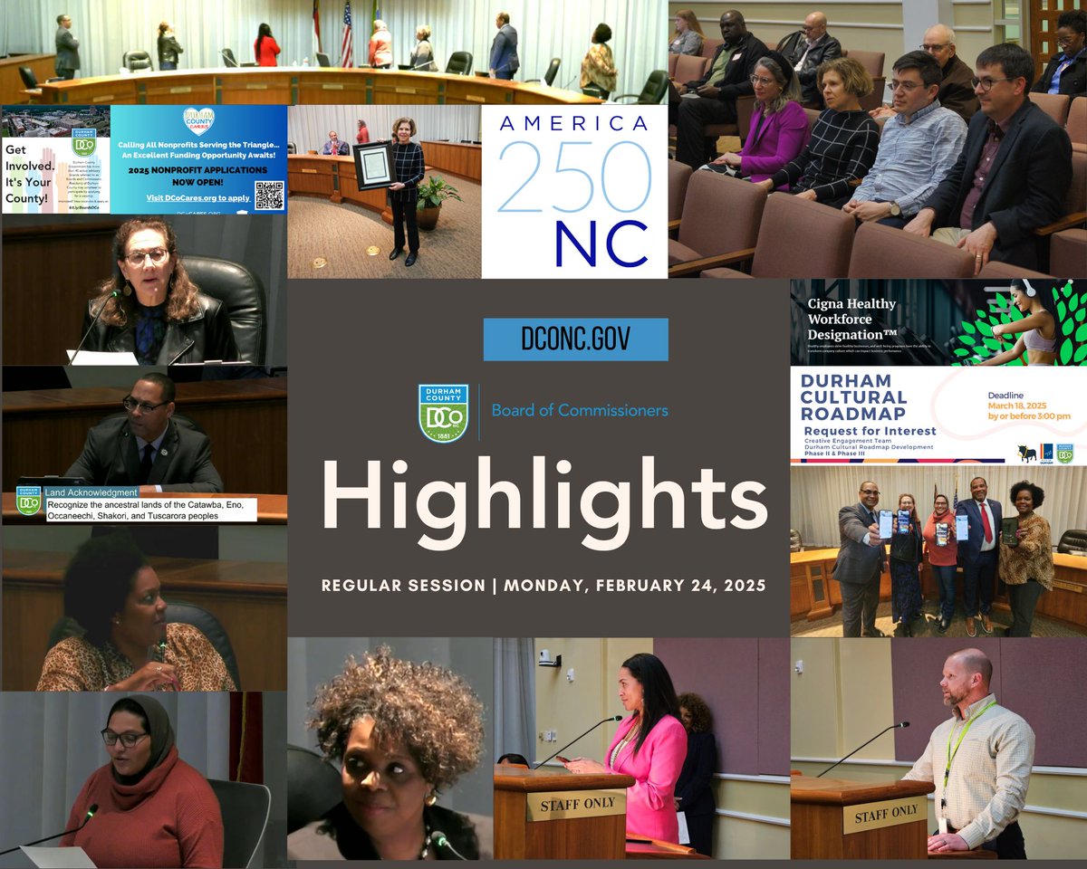 Miss the Monday, February 24 Regular Session of the Board of County Commissioners? We've got:

🟢 Video: youtube.com/watch?v=3x16EQ…
🔵Highlights in English: dconc.gov/Home/Component…
🟢 Highlights in Spanish: dconc.gov/Home/Component…
🔵 Download Agendas: bit.ly/BOCCdco