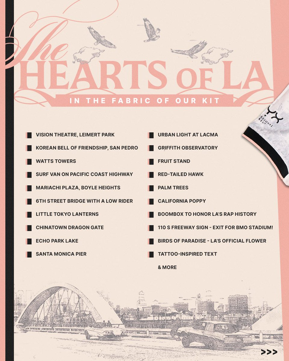 This is LA 🌇 The Los Angeles Jersey is ACFC's love letter to the fans, the culture, and the city. 
Check out the full deets 🧵🪡