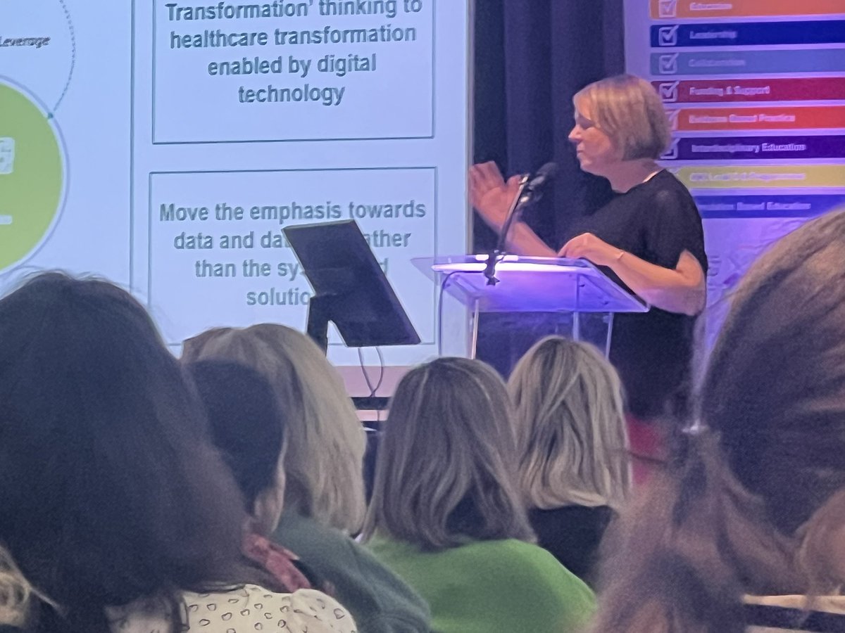 Loretto Grogan, National Chief Nursing &amp; Midwifery Information Officer speaking about digital healthcare transformation enabled by technology, at the Clayton Hotel in Galway today.