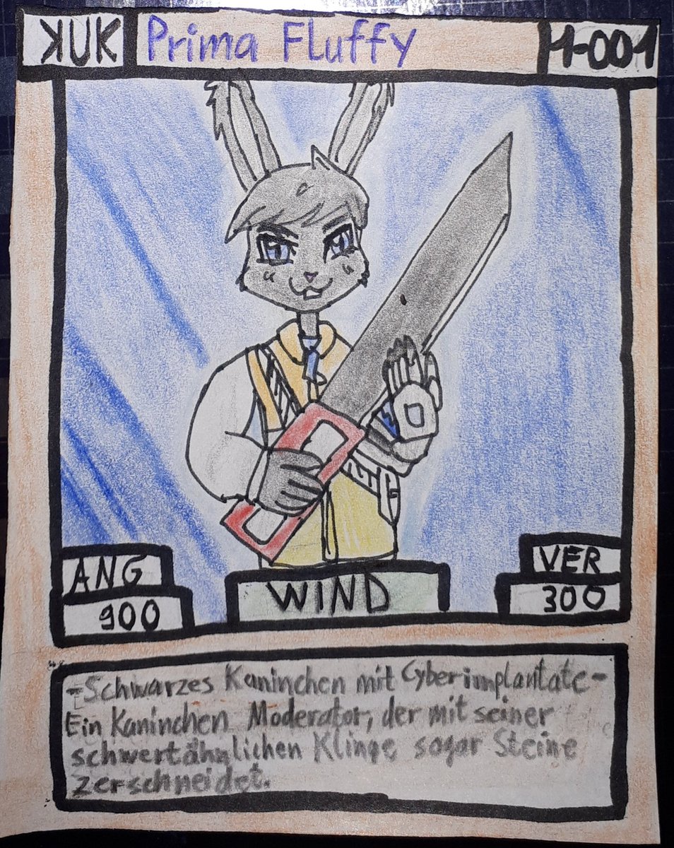 Darf ich vorstellen:
Artist Spielkarte 1-001 <a href="/primafluffy/">Fluffy 🦾🐰</a> 

#ArtistKarte #KuK #KünstlerUndKünstlerin