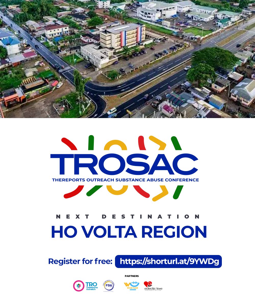 Trosacgh's tweet photo. The next destination for #TROSAC is Ho.🥳🥳🥳 Join hands let’s save the youths of Ho. #SaveHoFromSubstanceAbuse https://t.co/UA1fqW7T3W