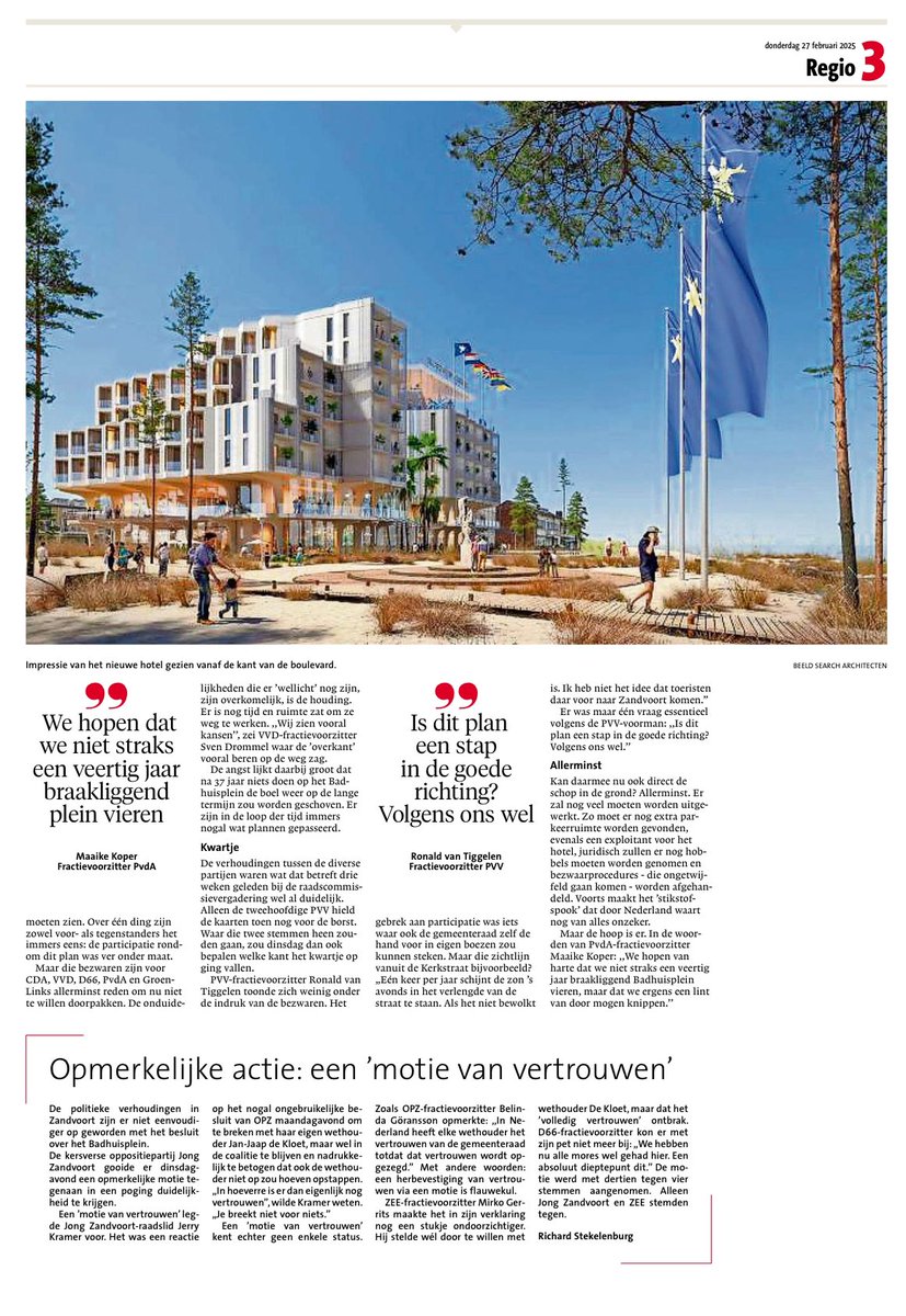 Zeker niet zonder slag of stoot, én historisch besluit..