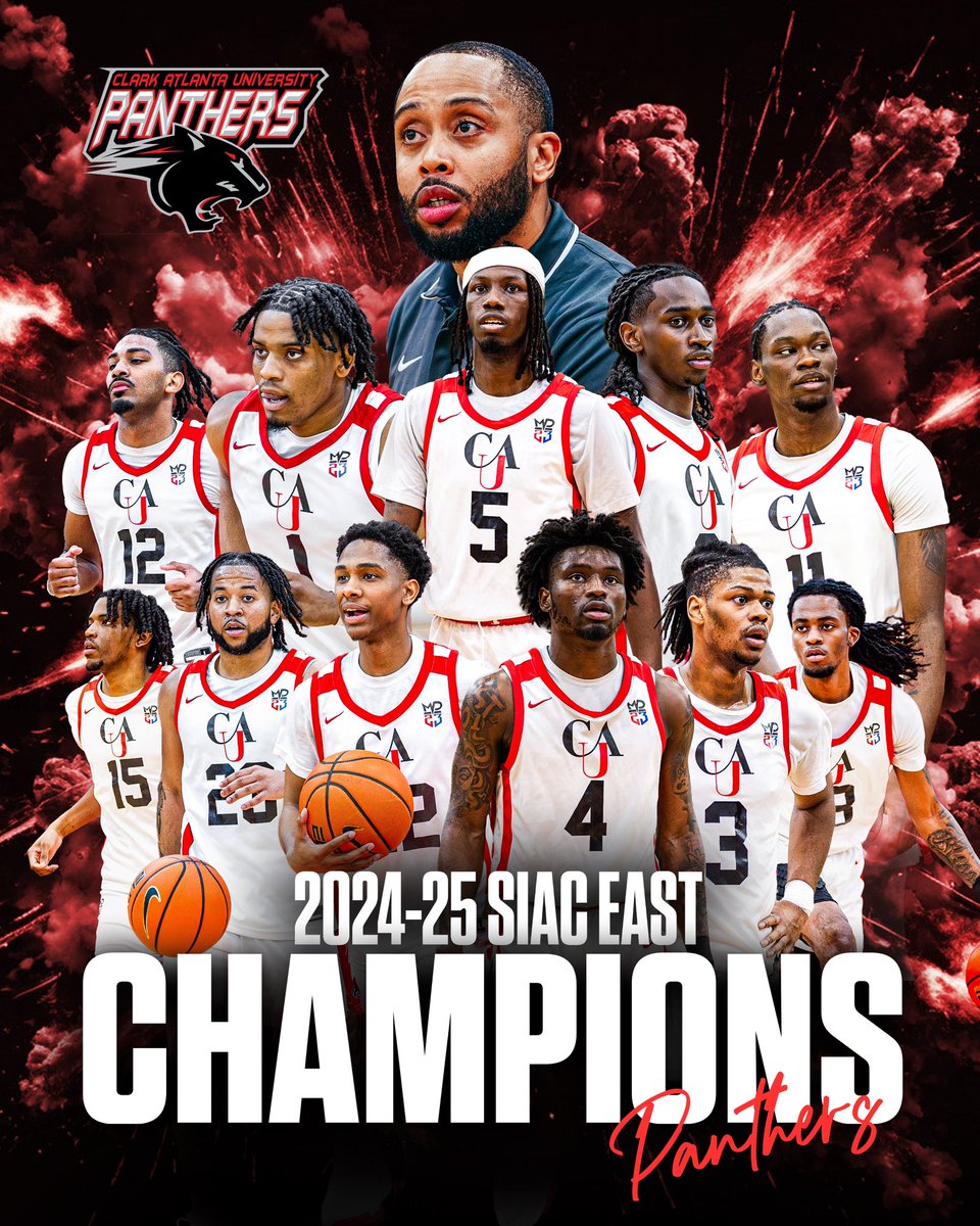 Clark Atlanta Menâs Basketball ð (@clarkatlantambb) on Twitter photo ðððð ðð ðððð ððððððð ðððððððð ðððððð! ðððŸ
With last nightâs win, the Panthers have clinched the No. 1 seed and their second straight SIAC Eastern Division title. LETS RUN IT BACKâŒïž
#GoPanthersðŸ | #BackToBack ðððð ðð ðððð ððððððð ðððððððð ðððððð! ðððŸ
With last nightâs win, the Panthers have clinched the No. 1 seed and their second straight SIAC Eastern Division title. LETS RUN IT BACKâŒïž
#GoPanthersðŸ | #BackToBack