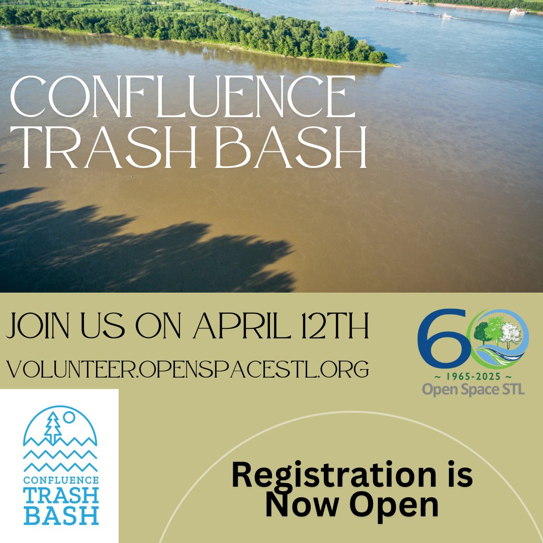 Register now to #volunteer for the 2025 Confluence Trash Bash on April 12th

Be a part of one of the largest volunteer clean-up events in the region &amp; help beautify the Lower Missouri River watershed

Learn more at:

volunteer.openspacestl.org/agency/detail/…

#ConfluenceTrashBash
#trashpanda