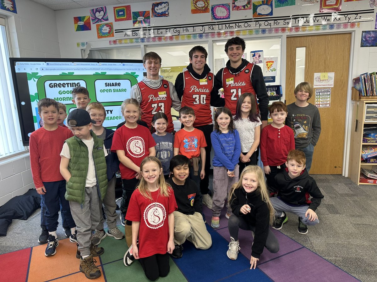 A little outing for a few of the Ponies - reading to some students at Rutherford!