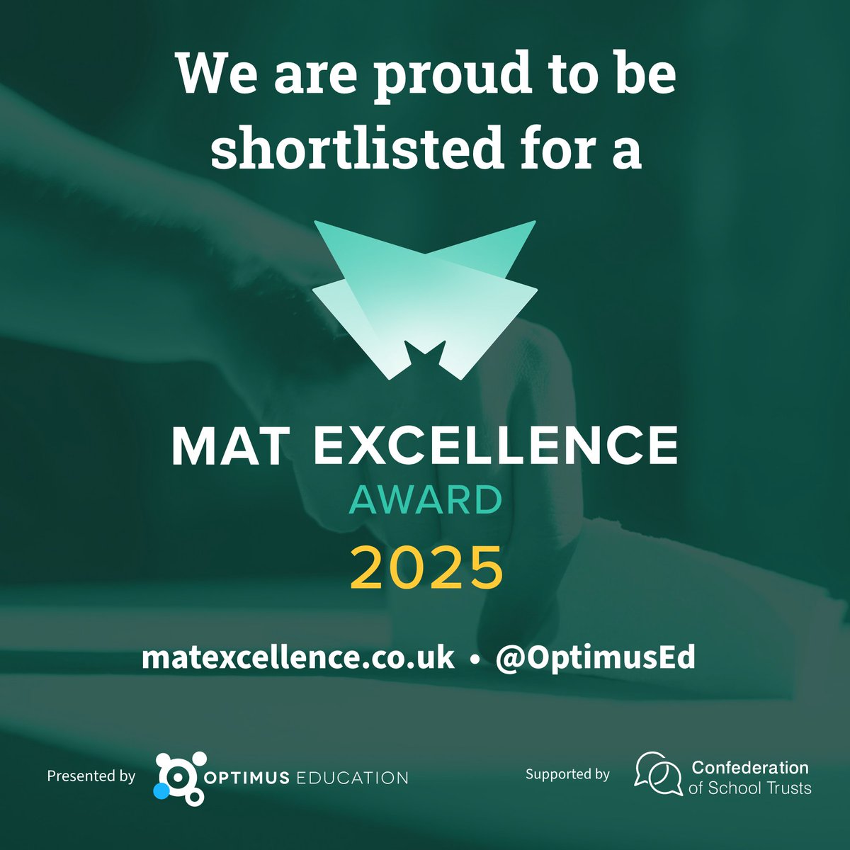 Consilium Academies (@consiliumat) on Twitter photo We are excited to announce that we have been shortlisted for the Digital Innovation Award at the MAT Excellence Awards 2025 presented by <a href="/OptimusEd/">Optimus Education</a>๐
A huge congratulations our IT Services Team & to all the MATs who have been shortlisted this year! ๐
#MATExcellenceAwards2025 We are excited to announce that we have been shortlisted for the Digital Innovation Award at the MAT Excellence Awards 2025 presented by <a href="/OptimusEd/">Optimus Education</a>๐
A huge congratulations our IT Services Team & to all the MATs who have been shortlisted this year! ๐
#MATExcellenceAwards2025