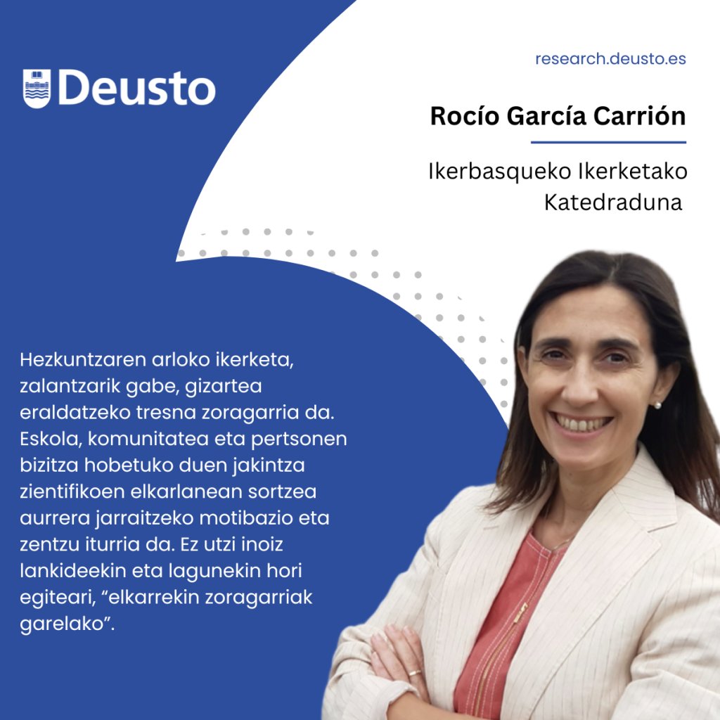 ¿Quién investiga en la Universidad de <a href="/Deusto/">Universidad Deusto - Deustuko Unibertsitatea</a>? Conoce a Rocío García Carrión (<a href="/RocioCarrion81/">Rocío García Carrión @rociocarrion.bsky.social</a>) blogs.deusto.es/viviendodeusto…

Nor ari da ikertzen Deustuko Unibertsitatean? Ezagutu Rocío García Carrión blogs.deusto.es/viviendodeusto…