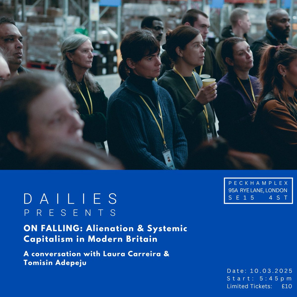 We’re back on March 10th for a very special screening and discussion of <a href="/CarreiraLaura/">lauracarreira.bsky.social</a>’s extraordinary debut feature ON FALLING! 

Winner of the Sutherland Award <a href="/BFI/">BFI</a> London Film Festival 2024! We’re very excited for this one! 

🎟️: dailiesfilm.com/dailiescreenin…
