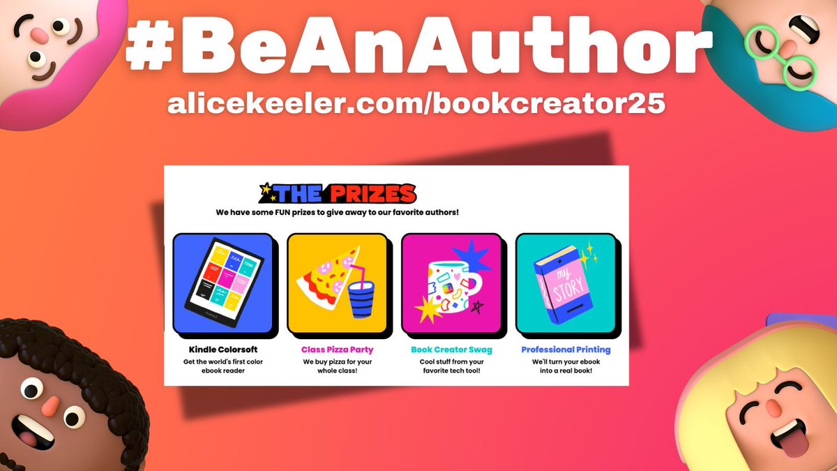 Alice Keeler (@alicekeeler) on Twitter photo 🚨 Writing matters. But writing for a REAL audience? That’s next level.
<a href="/BookCreatorApp/">Book Creator Team</a> ’s #BeAnAuthor Competition lets students publish their stories & win prizes! 🏆
Celebrate student voices
Will your class be a winner?
Details at alicekeeler.com/bookcreator25 🚨 Writing matters. But writing for a REAL audience? That’s next level.
<a href="/BookCreatorApp/">Book Creator Team</a> ’s #BeAnAuthor Competition lets students publish their stories & win prizes! 🏆
Celebrate student voices
Will your class be a winner?
Details at alicekeeler.com/bookcreator25