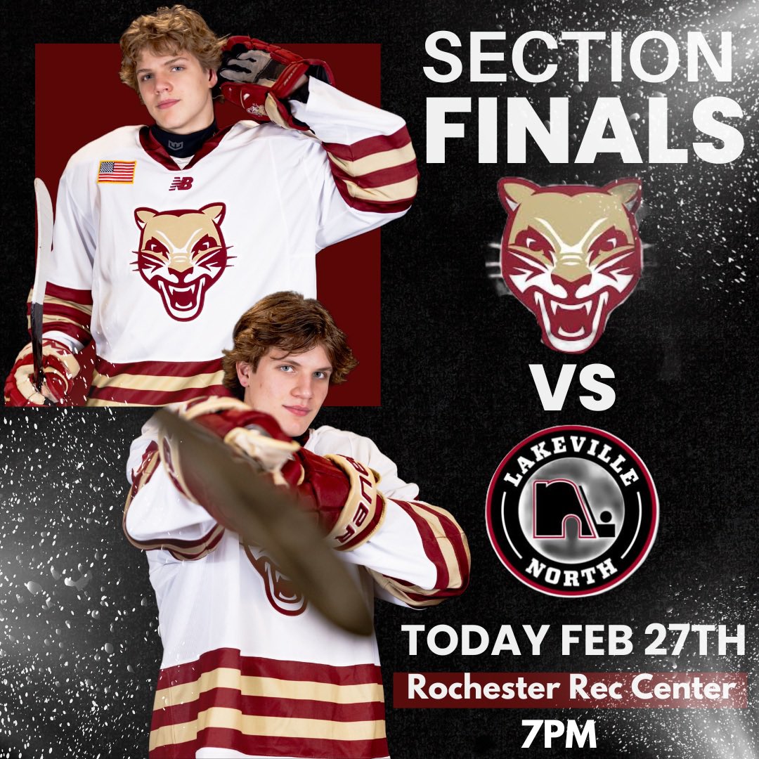 Road to the ❌ 

📣 FANS travel down to Rochester Rec Center tonight to cheer on your cougars as they push to punch their ticket to the ❌ WHITE OUT THEME!

📍 Rochester Rec Center 

🎟️ Tickets must be purchased online!

gofan.co/event/3218324?…

 📺 StarTribune.com/Live