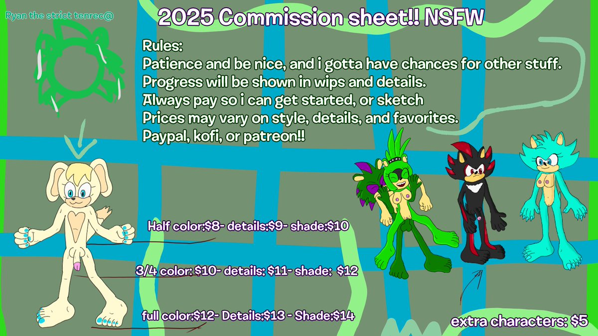 Ryan the strict tenrec 💔 18+ comm opened tweet media