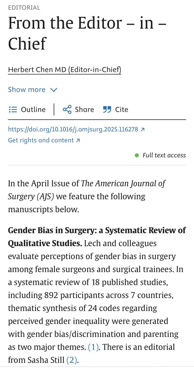 Gabriele Lech (@lech_ge) on Twitter photo Thrilled to share that our article was featured by the editor-in-chief of the <a href="/AmJSurgery/">AmJSurgery</a>! Beyond grateful for this recognition. Thank you!
Complete article: doi.org/10.1016/j.amjs… Thrilled to share that our article was featured by the editor-in-chief of the <a href="/AmJSurgery/">AmJSurgery</a>! Beyond grateful for this recognition. Thank you!
Complete article: doi.org/10.1016/j.amjs…