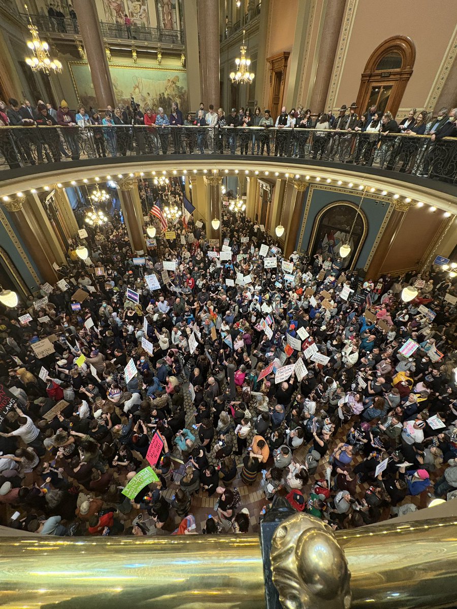 Meghan MacPherson (@meghankmac) on Twitter photo HAPPENING NOW: Hundreds of people are rallying at the Iowa State Capitol in protest of legislation that would remove civil protections for transgender people. It would also require birth certificates to state a person’s sex assigned at birth. #Iowa #IowaPolitics <a href="/weareiowa5news/">Local 5 News</a> HAPPENING NOW: Hundreds of people are rallying at the Iowa State Capitol in protest of legislation that would remove civil protections for transgender people. It would also require birth certificates to state a person’s sex assigned at birth. #Iowa #IowaPolitics <a href="/weareiowa5news/">Local 5 News</a>