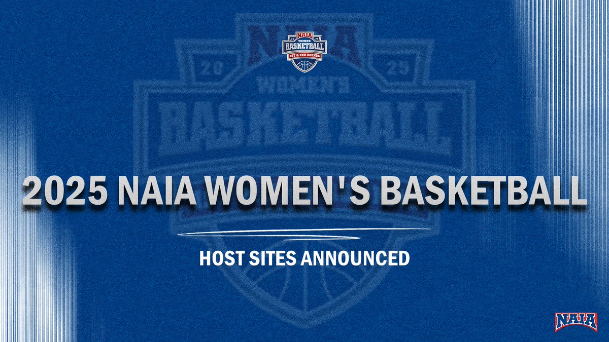 W🏀
The 2025 #NAIAWBB National Championship is nearly here! 12-of-16 First and Second Round host sites have been locked in!

See if you school is hosting a First and Second Round in 2025! --&gt; naia.prestosports.com/x/az6yi