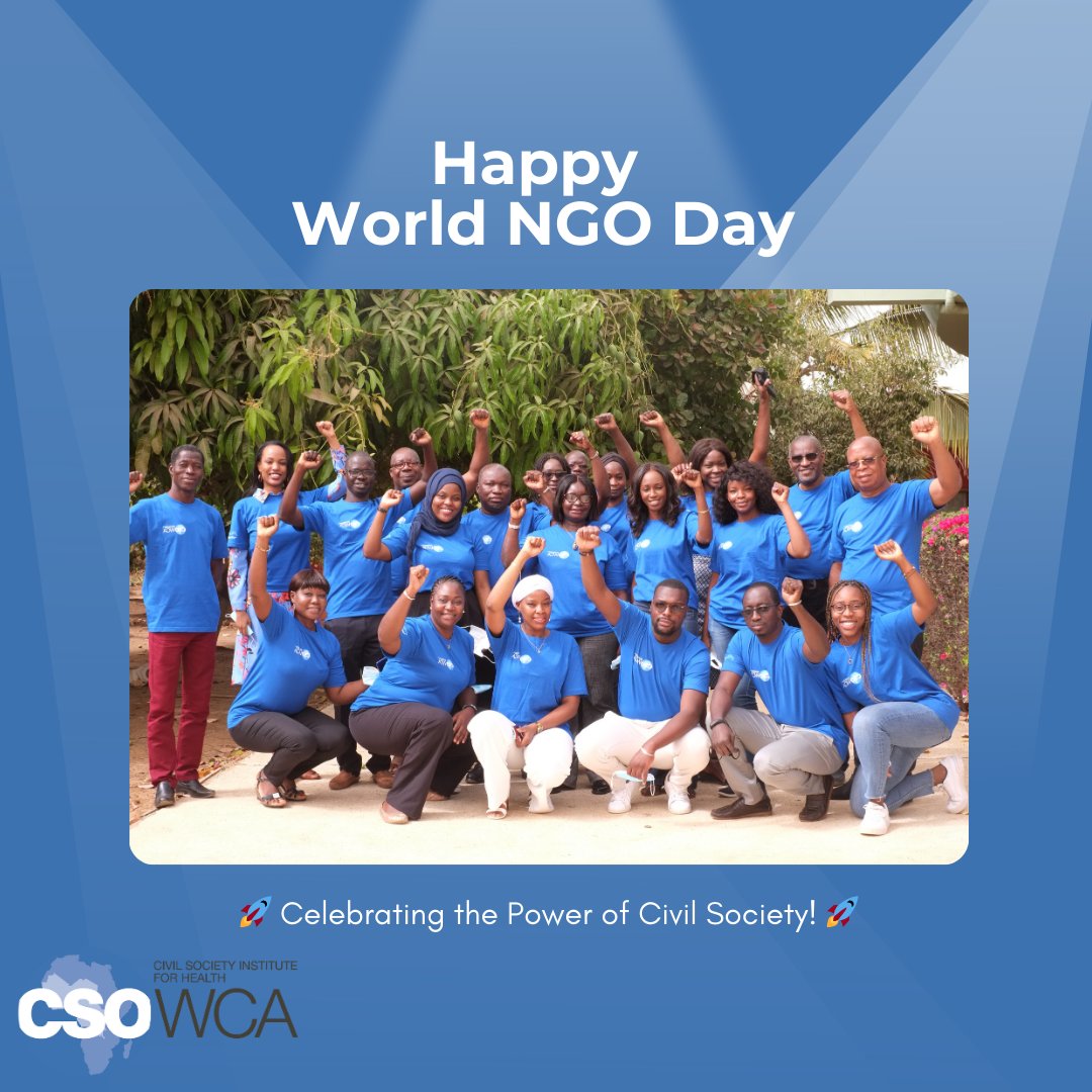 📢 On #WorldNGODay, we celebrate the vital work of civil society organizations!
At CSIH-WCA, we strengthen health advocacy, promote community-led solutions, and empower local leadership across West &amp; Central Africa. 🌍💙
📍 Learn more about us: civilsocietyhealth.org/zones-dinterve…