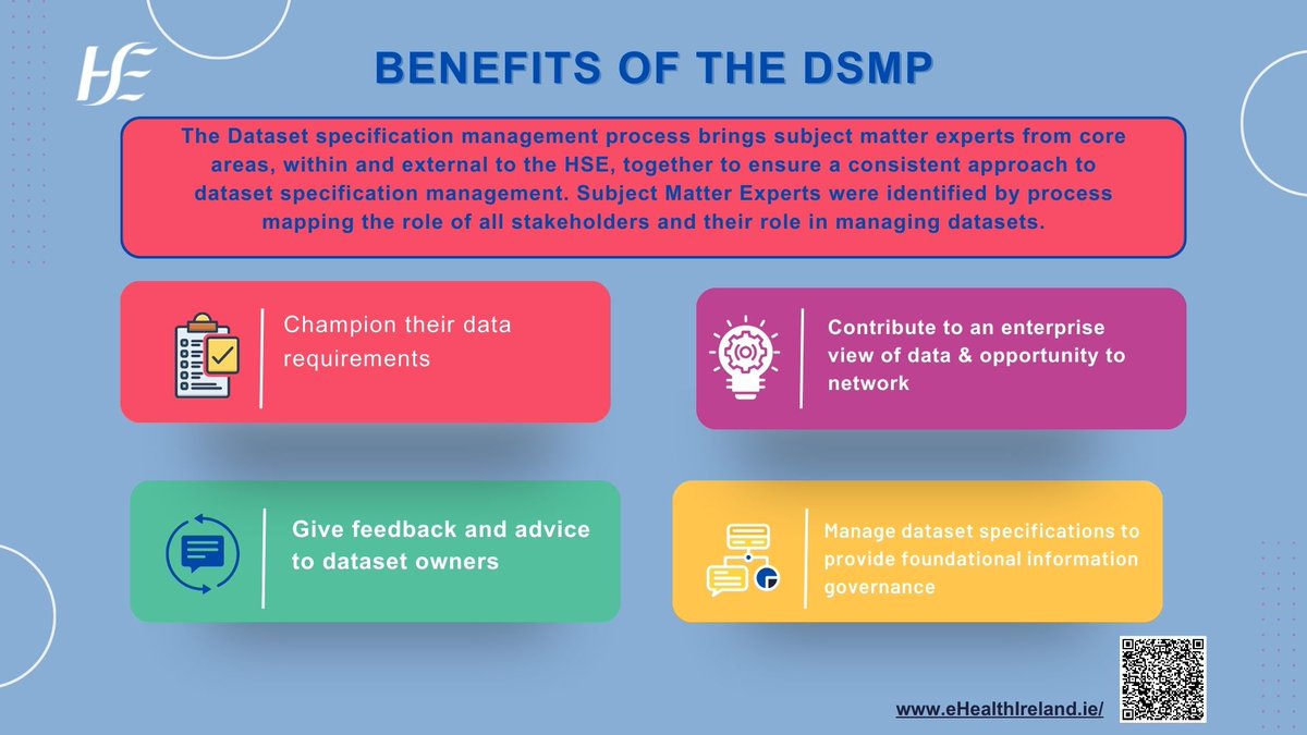 HSE Technology and Transformation (@hsetandt) on Twitter photo The Data Specification Management Process follows a set of Enterprise Architecture Principles that are integral in the development of datasets Check out the Benefits of the DSMP ⬇️
For more info about DSMP ➡️pulse.ly/fv3kc8qgkk
#DSMP #DigitalForCare
<a href="/IrelandSnomed/">SNOMED Ireland</a> The Data Specification Management Process follows a set of Enterprise Architecture Principles that are integral in the development of datasets Check out the Benefits of the DSMP ⬇️
For more info about DSMP ➡️pulse.ly/fv3kc8qgkk
#DSMP #DigitalForCare
<a href="/IrelandSnomed/">SNOMED Ireland</a>