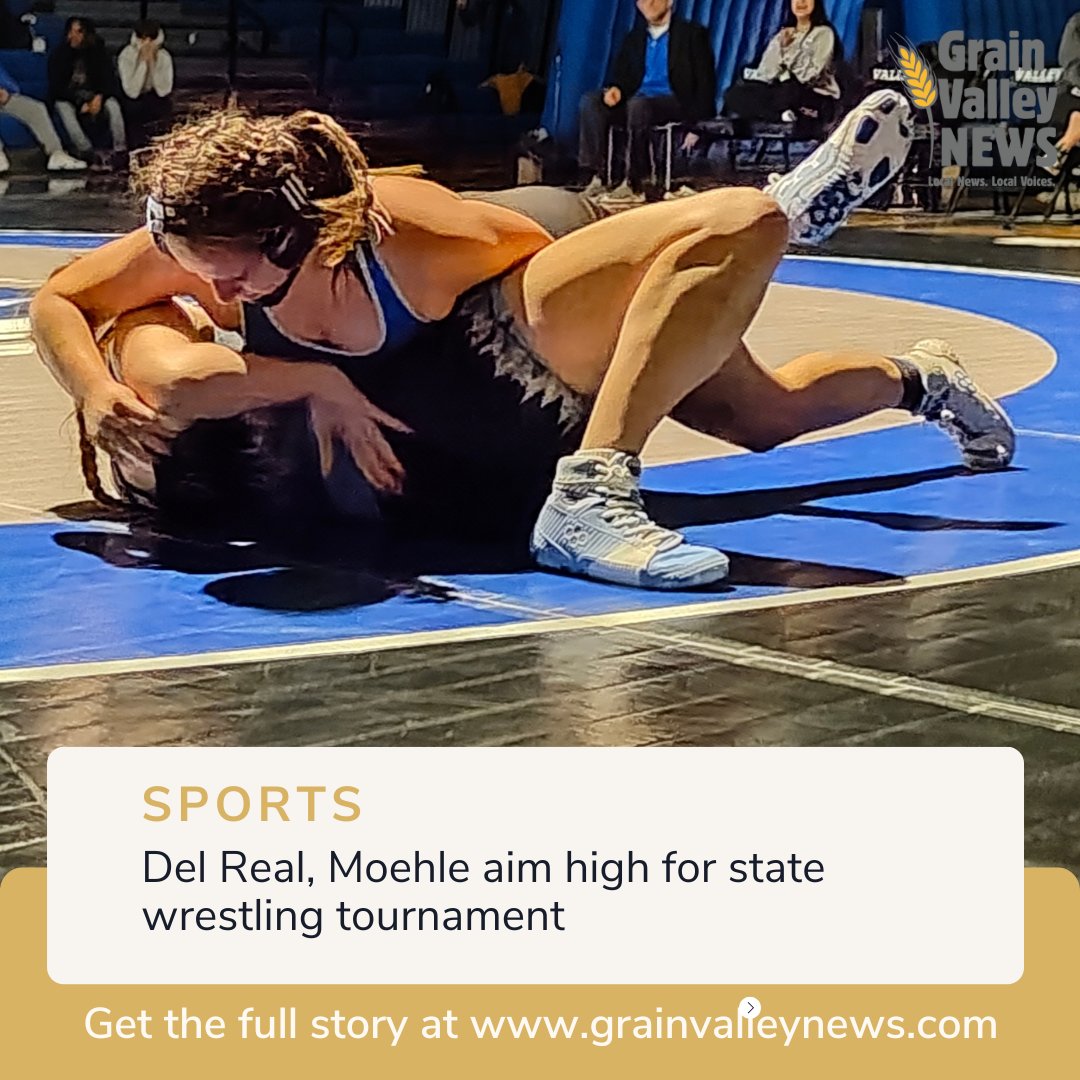 Grain Valley News (@grainvalleynews) on Twitter photo In Sports: Del Real, Moehle aim high for state wrestling tournament
grainvalleynews.com/news/del-real-…
Story and photos by <a href="/MSmith2324/">Michael Edward</a> In Sports: Del Real, Moehle aim high for state wrestling tournament
grainvalleynews.com/news/del-real-…
Story and photos by <a href="/MSmith2324/">Michael Edward</a>