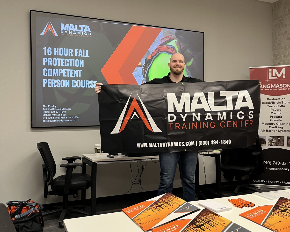 Malta Dynamics (@maltadynamics) on Twitter photo Over the past two days, our very own Alex Presley, led our first 16-hour Competent Person Training in Columbus, OH! We offer a range of Competent Person training options—if your crew is interested, shoot us a message or visit our website to get started! Over the past two days, our very own Alex Presley, led our first 16-hour Competent Person Training in Columbus, OH! We offer a range of Competent Person training options—if your crew is interested, shoot us a message or visit our website to get started!
