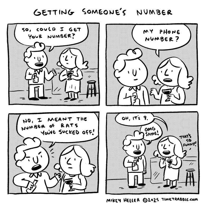 i drew a comic about getting someone's number 