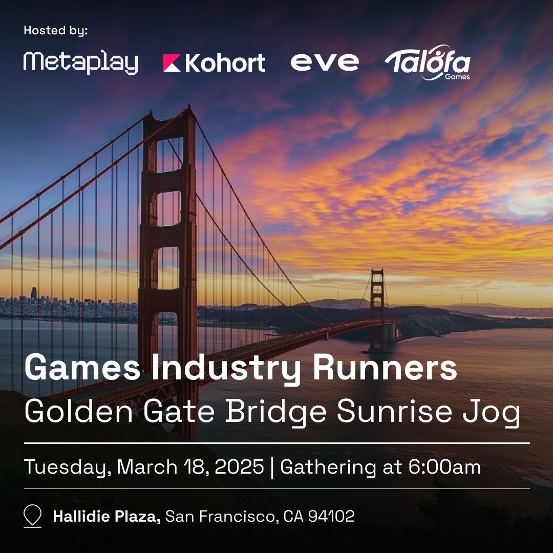Want to train for the Boston marathon together at GDC at 6 am? 🌉 

I'm honored to co-host alongside the #gamesindustryrunners for this year's morning run event with wonderful cohosts! 

Limited amount of spots. Make sure to RSVP through the link in the comments. 🏃‍➡️