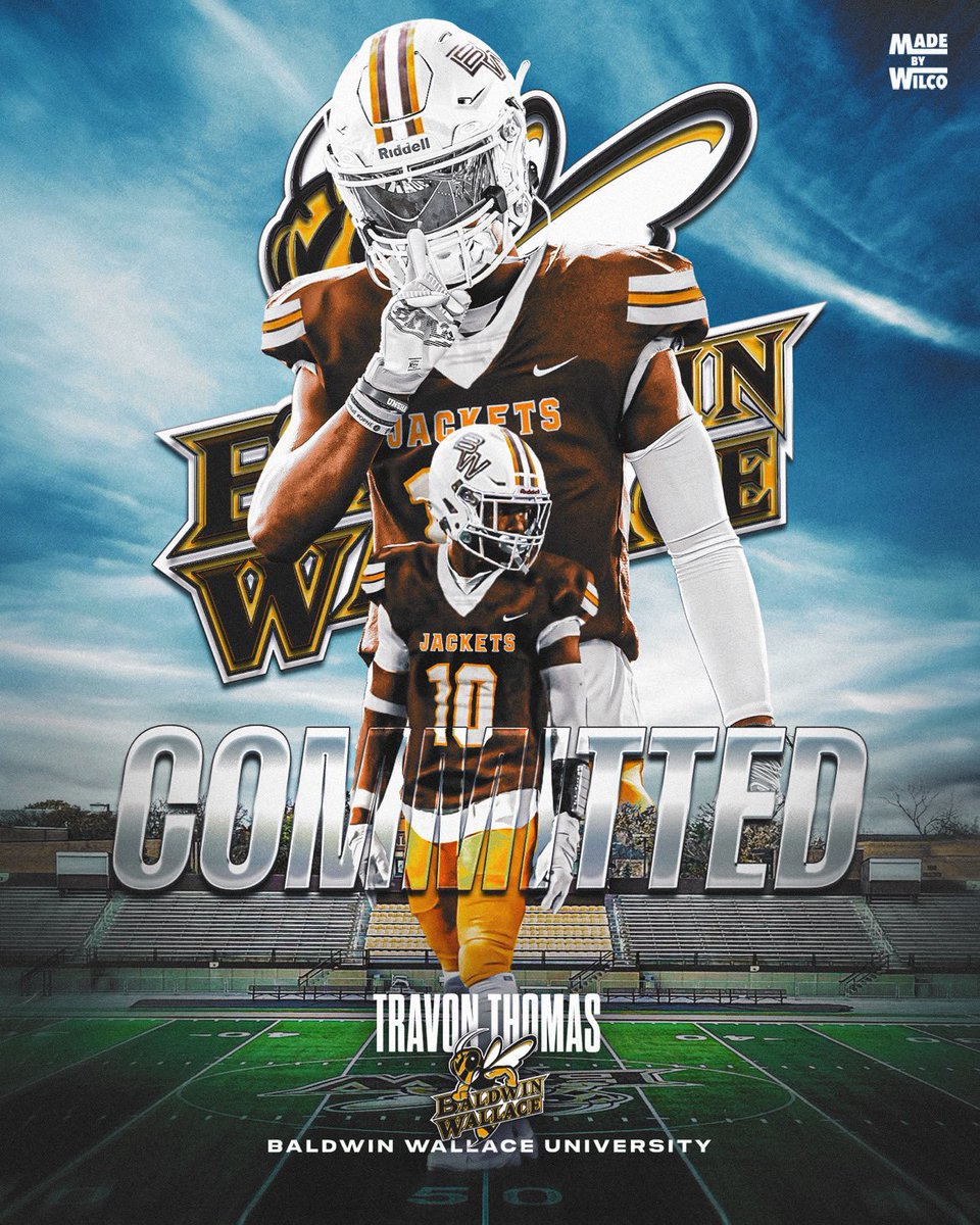 Travon Thomas (@travonthomas21) on Twitter photo Excited to announce my commitment to <a href="/BWFootball_/">Baldwin Wallace Football</a> and I’d like to say thanks to all my coaches teammates and family who have helped me get to this point time to continue the next chapter of my journey. 100% committed‼️ <a href="/OPQuakersFB/">Orchard Park Quakers Football</a> <a href="/michael_cieslik/">Michael Cieslik</a> <a href="/WR_COACH_O/">COACH OVERTON</a> Excited to announce my commitment to <a href="/BWFootball_/">Baldwin Wallace Football</a> and I’d like to say thanks to all my coaches teammates and family who have helped me get to this point time to continue the next chapter of my journey. 100% committed‼️ <a href="/OPQuakersFB/">Orchard Park Quakers Football</a> <a href="/michael_cieslik/">Michael Cieslik</a> <a href="/WR_COACH_O/">COACH OVERTON</a>