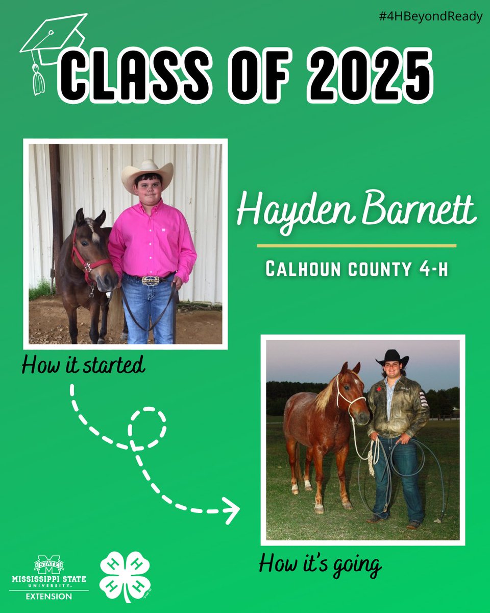 CalhounCoExt's tweet image. Congratulations to Calhoun County 4-H Graduating Senior Hayden Barnett! #4HBeyondReady #MS4H