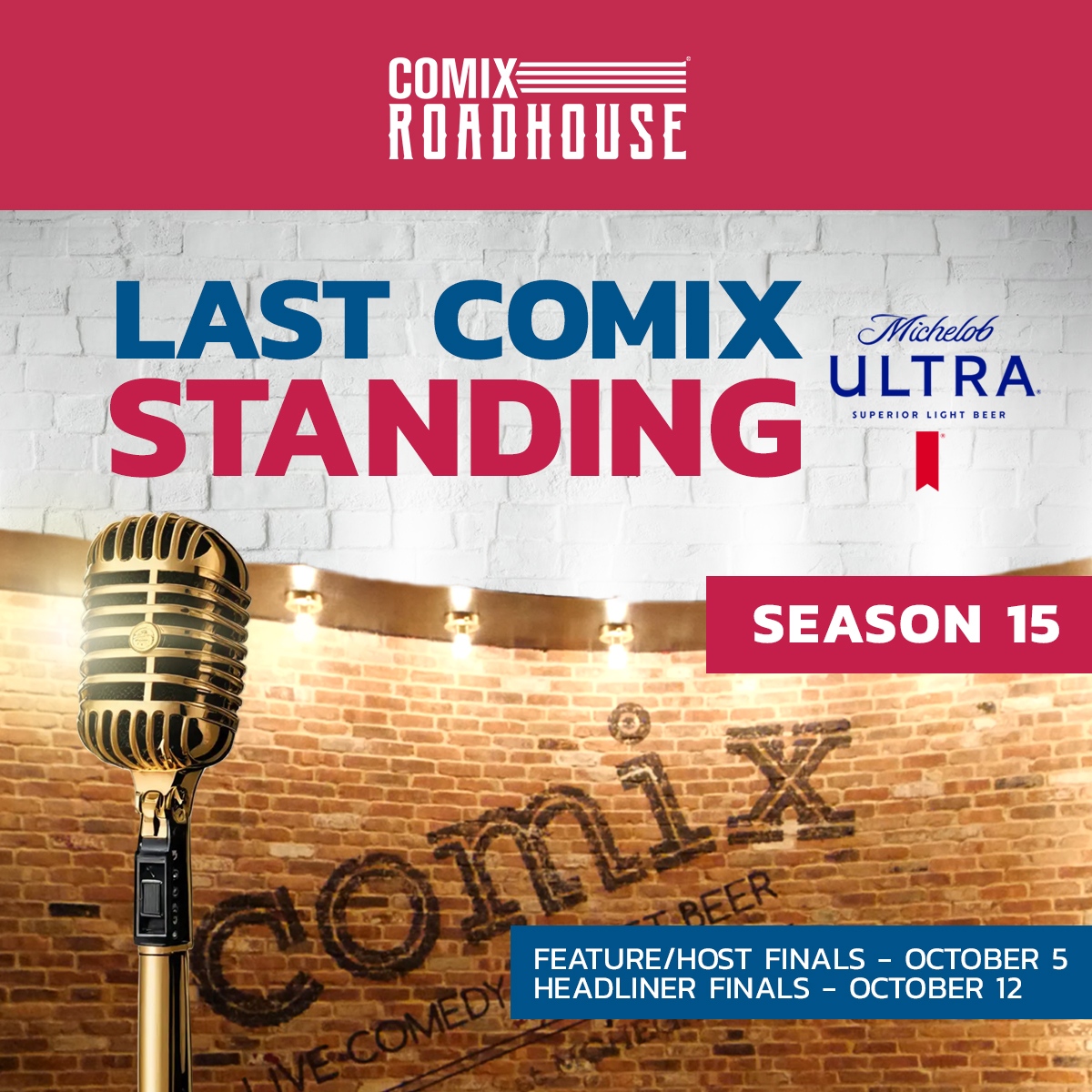 ComixRoadhouse's tweet image. Think you have what it takes to be crowned a Last Comix Standing Season 15 winner? Submit an application to compete in one of our 3 brackets: Host, Feature or Headliner!
Submit your application!
⭐️ shorturl.at/7uaCt