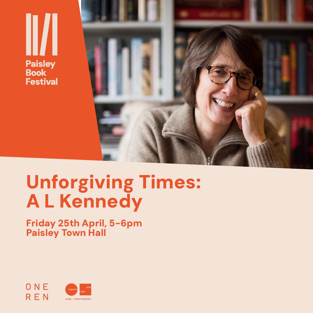 We’re thrilled to welcome A.L. Kennedy to Paisley, a Dundee-born writer and stalwart of contemporary British fiction🤩 Discussing her latest novel, Alive in the Merciful Country, with fellow author and memoirist, Rodge Glass👉 bit.ly/3QCSgnf