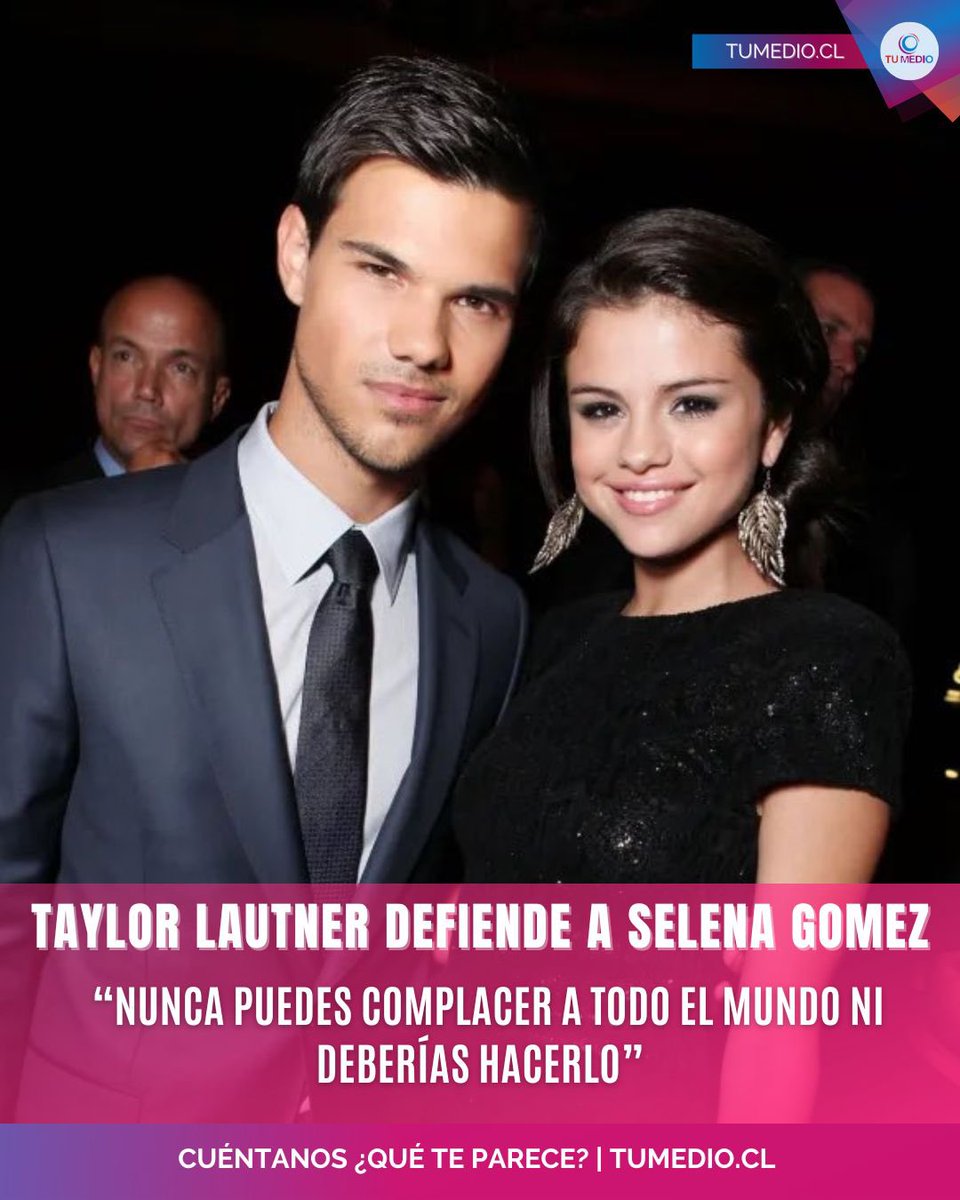 TuMedio's tweet image. #TaylorLautner defiende a #SelenaGomez de los comentarios que la humillan por su cuerpo:

“El mundo es cruel y está lleno de odio. Nunca puedes complacer a todo el mundo ni deberías hacerlo…”