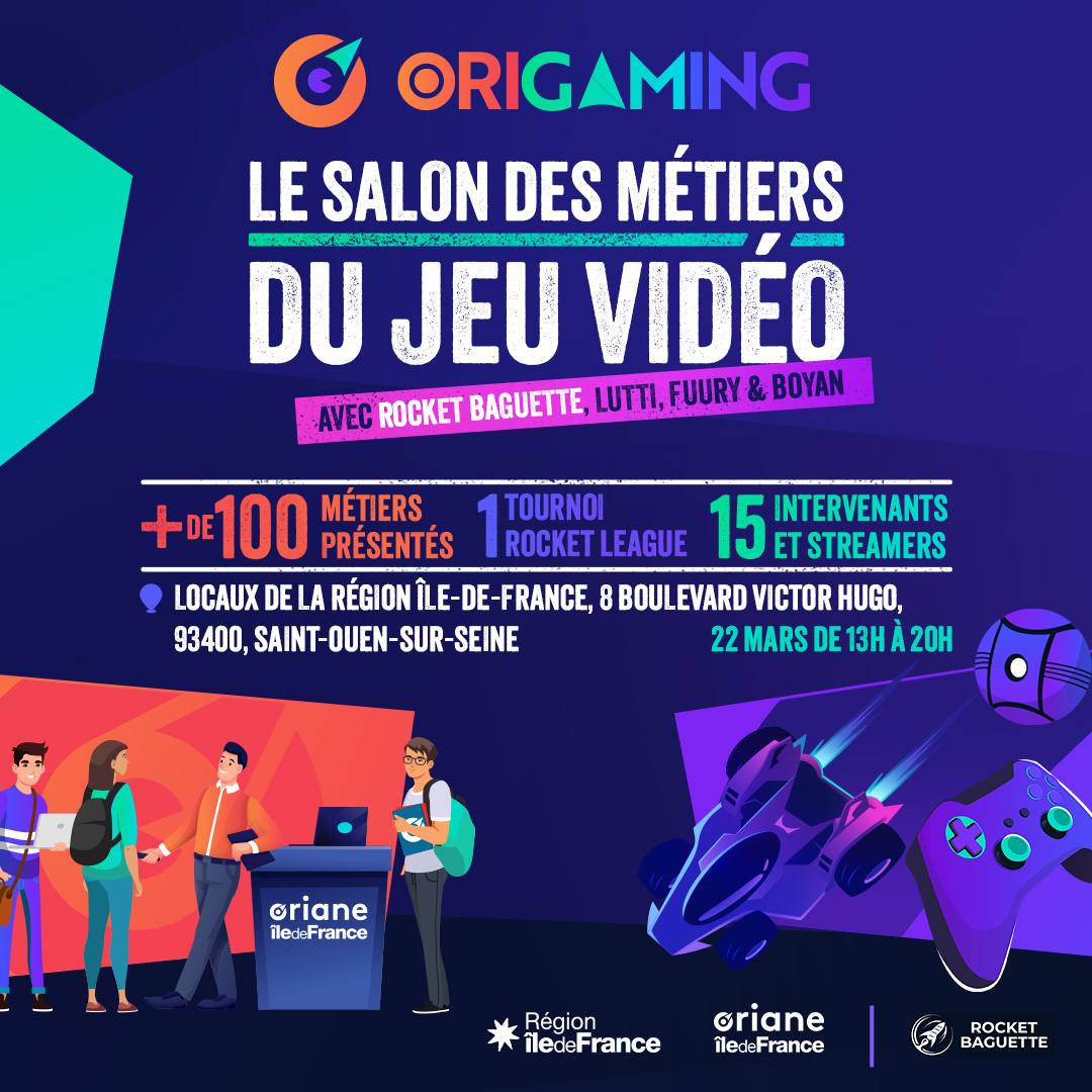 Oriane_IDF's tweet photo. Un tournoi esport Rocket League à la Région Île-de-France. 
Le 22 mars 2025, de 13h à 20h, retrouvez le salon des Métiers du Jeu Vidéo, Origaming dans les locaux de la Région Île-de-France. 

Origaming, c’est aussi un tournoi 2v2 Rocket League !

@regionidf @vpecresse https://t.co/XLLU9SMkTB