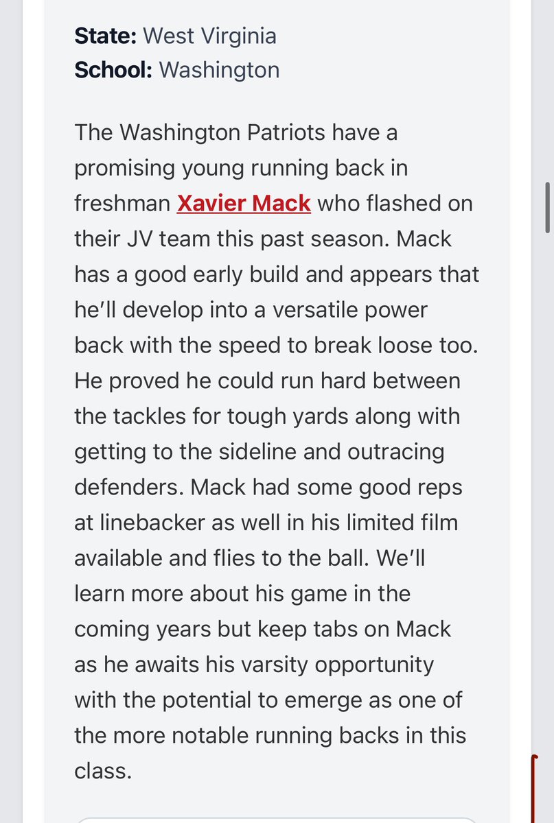 Xavier Mack (@xaviermack_34) on Twitter photo Thank you <a href="/PrepRedzoneWV/">Prep Redzone West Virginia</a> for the write up <a href="/treajr10/">Terry Rea</a> <a href="/CoachNeilP/">Coach Neil Powell</a> <a href="/Coach_KBowers/">Keith Bowers</a> Thank you <a href="/PrepRedzoneWV/">Prep Redzone West Virginia</a> for the write up <a href="/treajr10/">Terry Rea</a> <a href="/CoachNeilP/">Coach Neil Powell</a> <a href="/Coach_KBowers/">Keith Bowers</a>