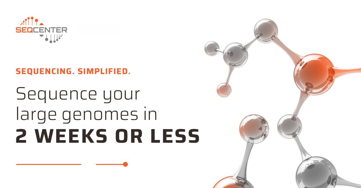 We are proud to offer a wide range of sequencing services across Illumina, Oxford Nanopore, and PacBio platforms, all with our two-week turnaround guarantee. From single samples to large-scale projects, SeqCenter is your sequencing partner. seqcenter.com
#SeqCenter