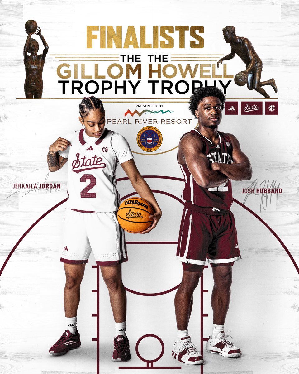 Jerkaila Jordan and Josh Hubbard Named Finalists For Gillom and Howell Trophies! 

📰 » hailst.at/4ik1Bft 

#HailState🐶