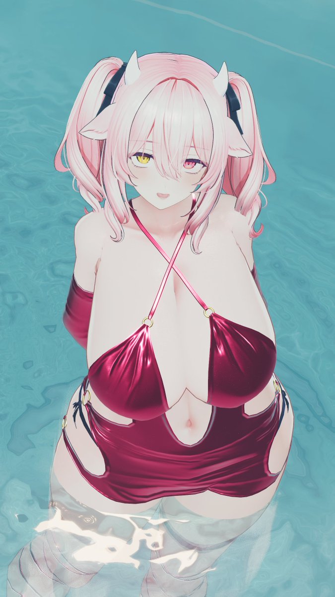 「.......水の中......入っちゃう......?」 