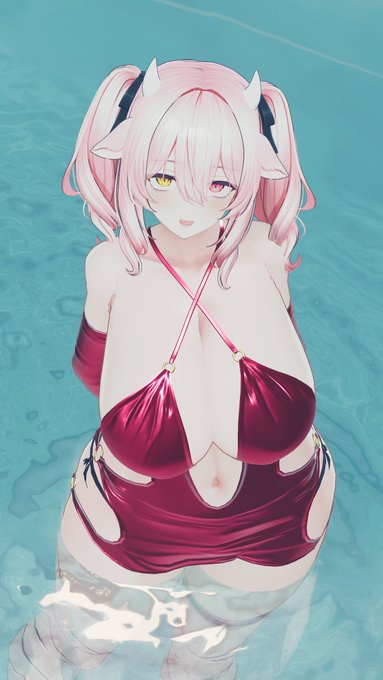 「.......水の中......入っちゃう......?」 