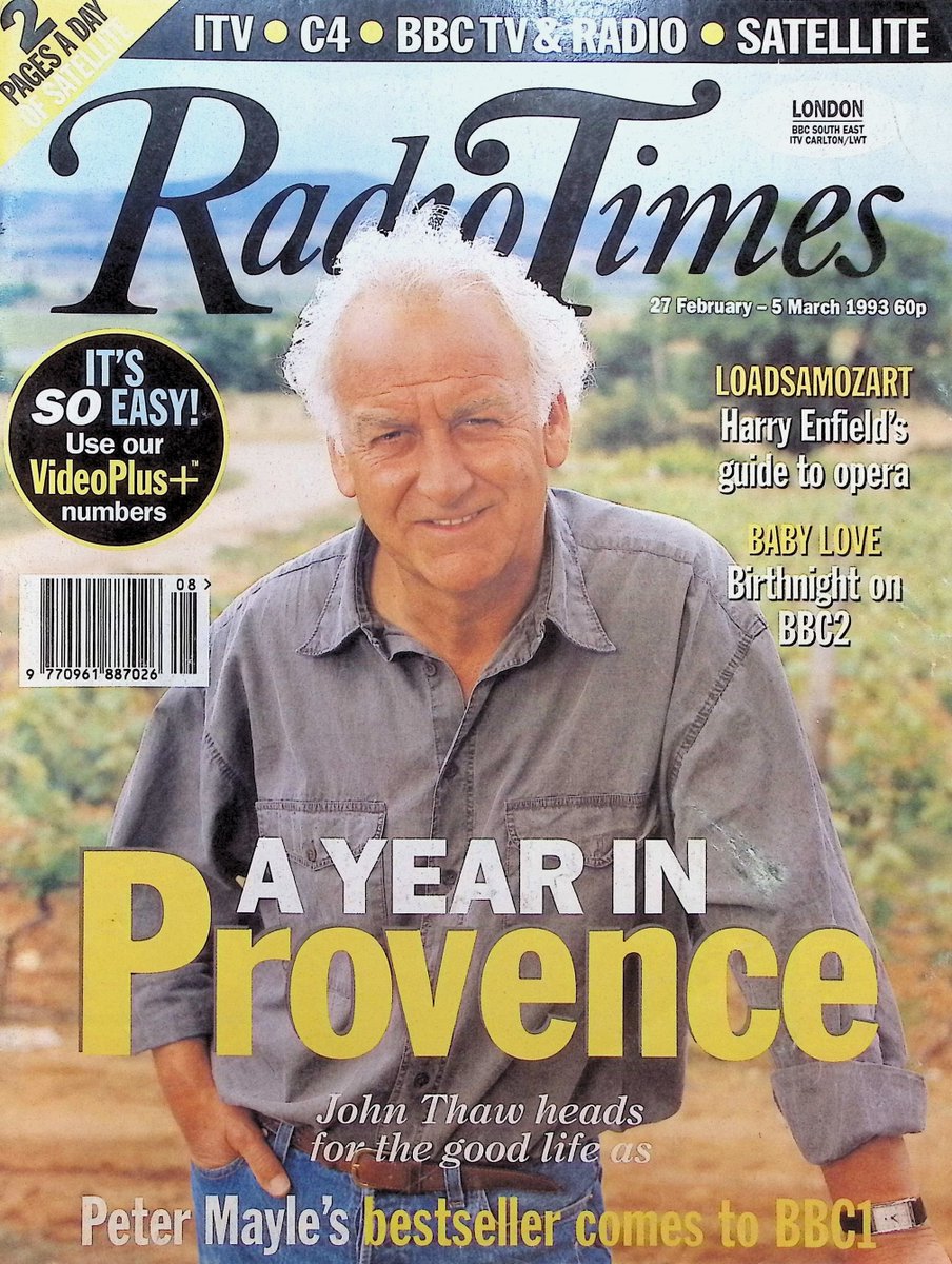 TvDidYouSee's tweet image. #OnThisDay 28 February 1993 📺TV Listings
#JohnThaw spends A YEAR IN PROVENCE.
#DavidJason returns in THE DARLING BUDS OF MAY.
Screen Two: PRAGUE stars #AlanCumming.
Victor is summoned for jury duty in ONE FOOT IN THE GRAVE.
#DennisPotter&apos;s LIPSTICK ON YOUR COLLAR continues.